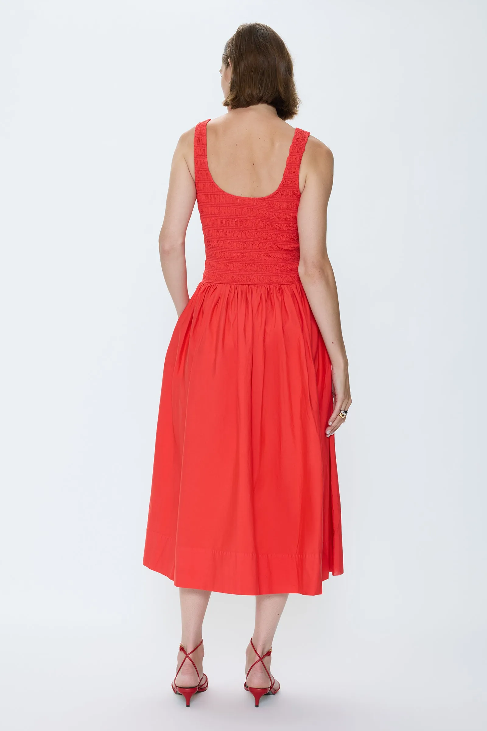 Alessia Smocked Drop Waist Dress - Maraschino sold by Pistola product image thumbnail 4
