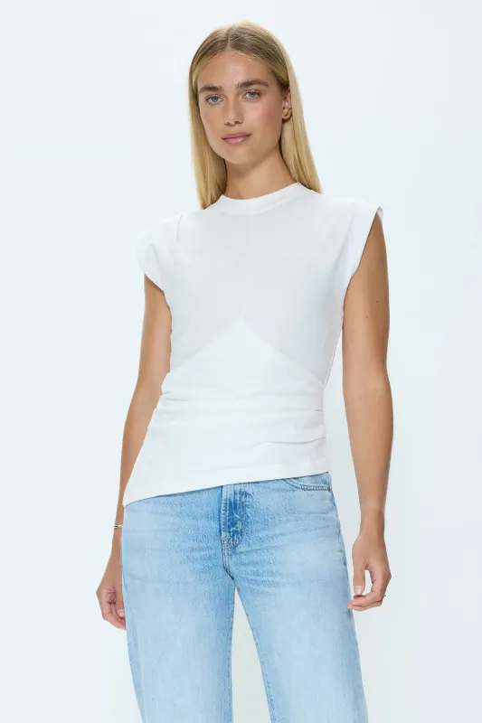 Nya Draped Tee - Le Blanc sold by Pistola