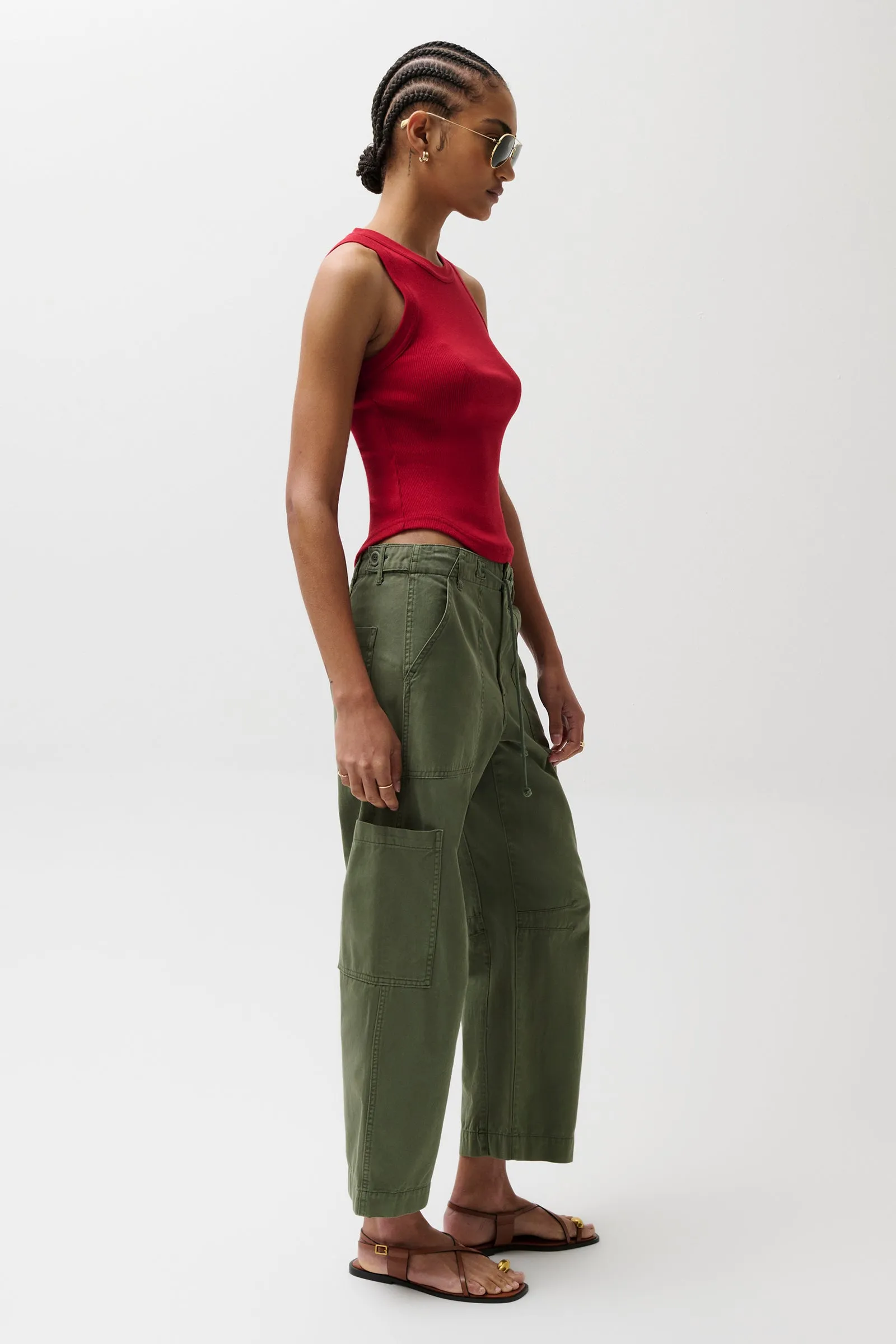 PETITE Sabrina Curved Utility Pants - Meadow sold by Pistola product image thumbnail 3