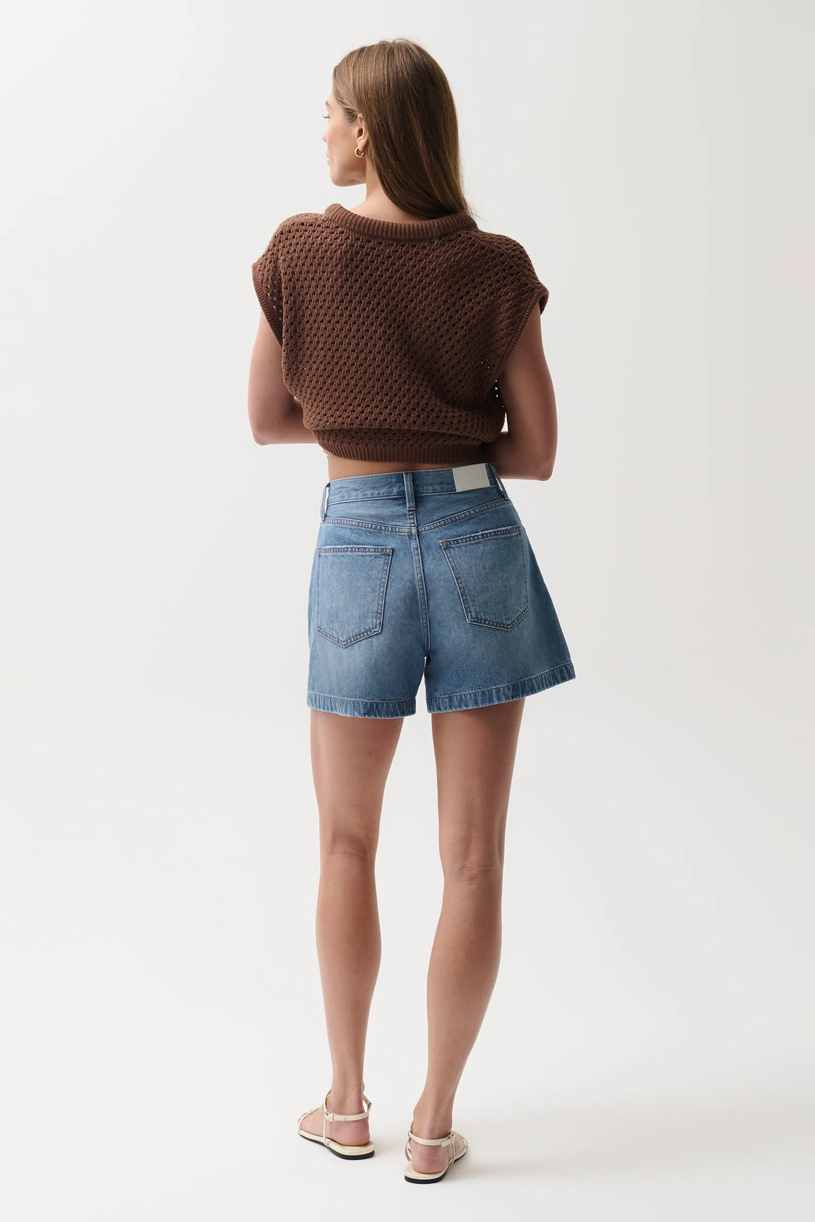 Saige High Rise A-Line Short - Sail Away sold by Pistola product image thumbnail 4