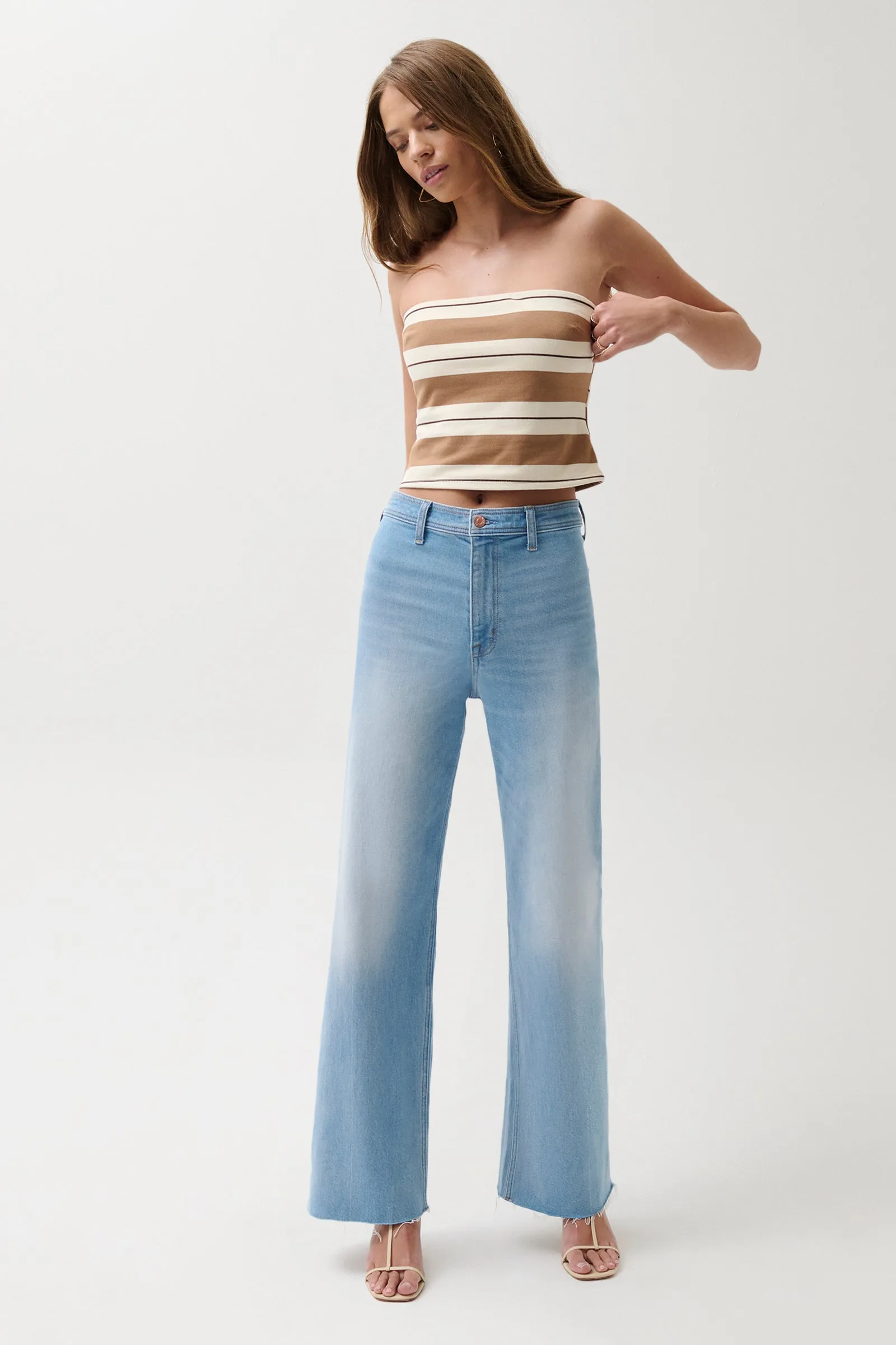 Penny High Rise Wide Leg Jean - Whisper sold by Pistola product image thumbnail 2