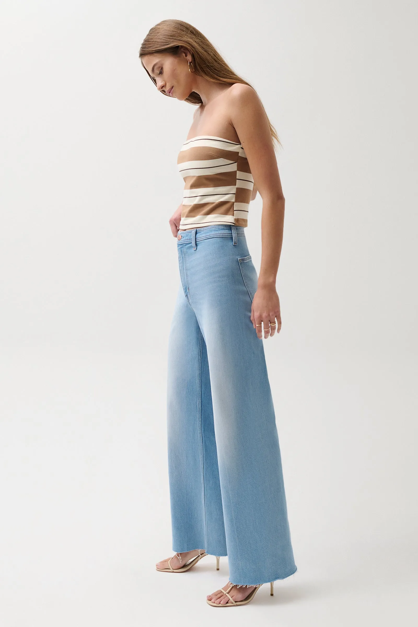 Penny High Rise Wide Leg Jean - Whisper sold by Pistola product image thumbnail 3