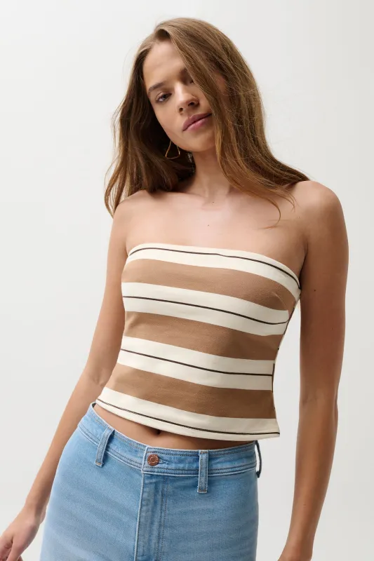 Beverly Tube Top - Desert Egret made by Pistola