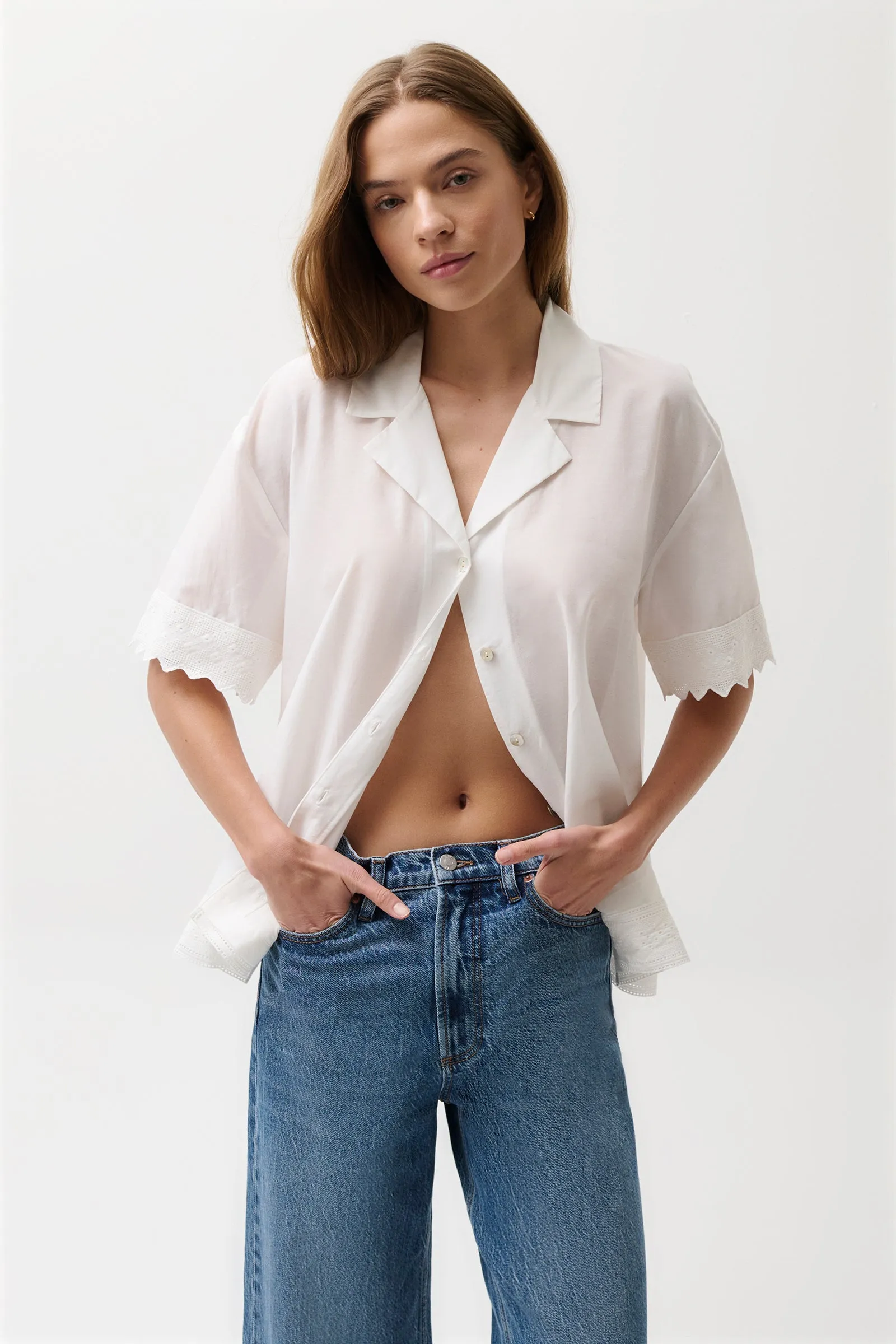Maliah Camp Shirt - Soft White sold by Pistola product image thumbnail 2