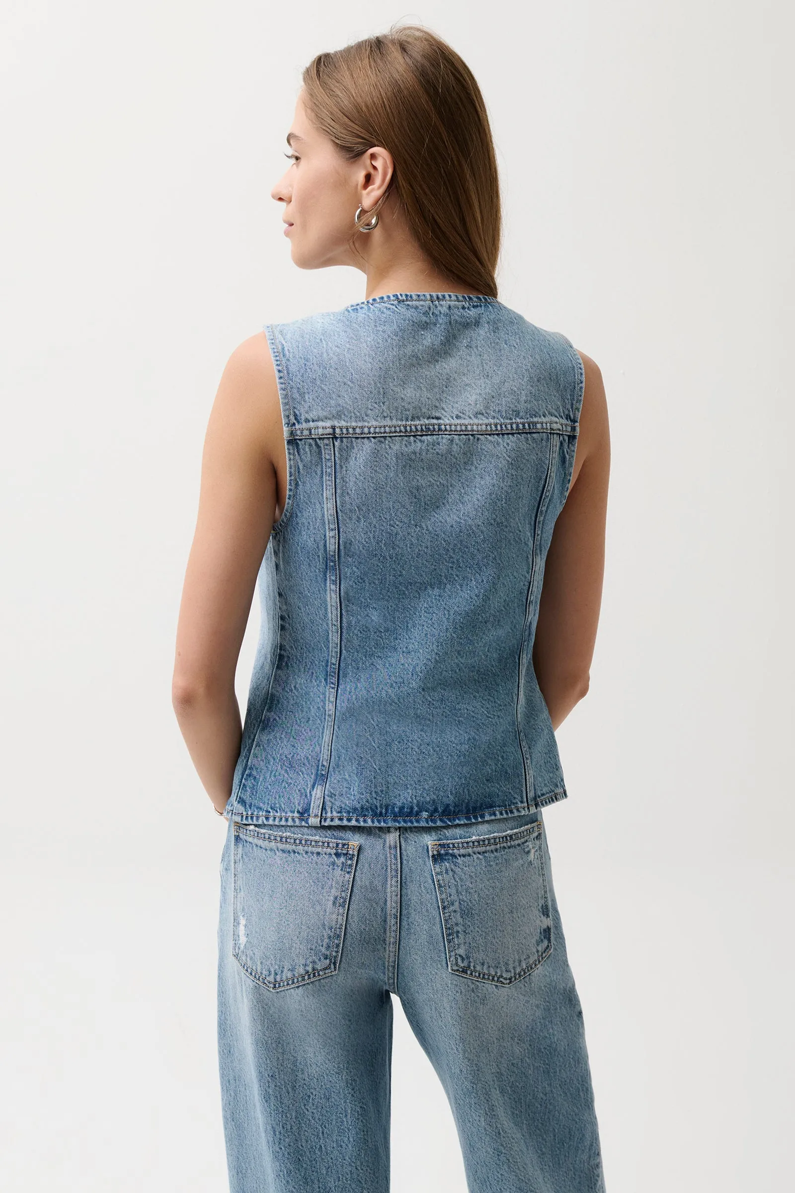 Gia Denim Vest - Hazy sold by Pistola product image thumbnail 3