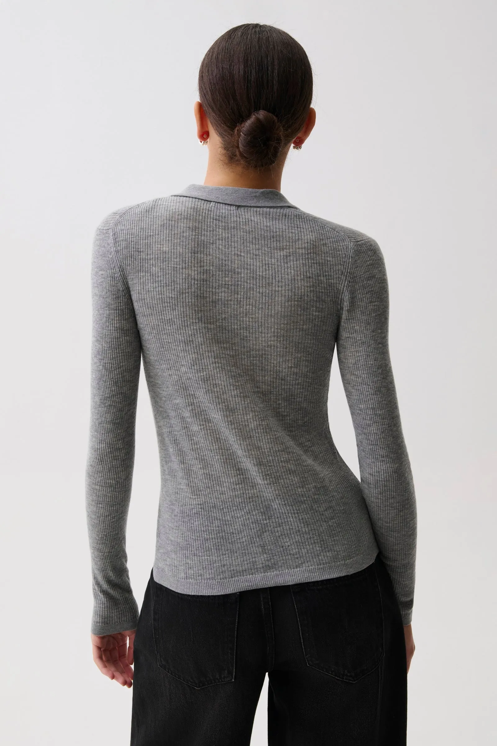Korey Featherweight Cardigan - Heather Charcoal sold by Pistola product image thumbnail 4
