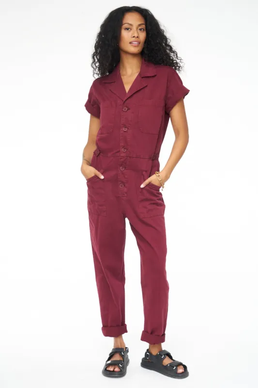 Grover Short Sleeve Field Suit - Merlot sold by pistola