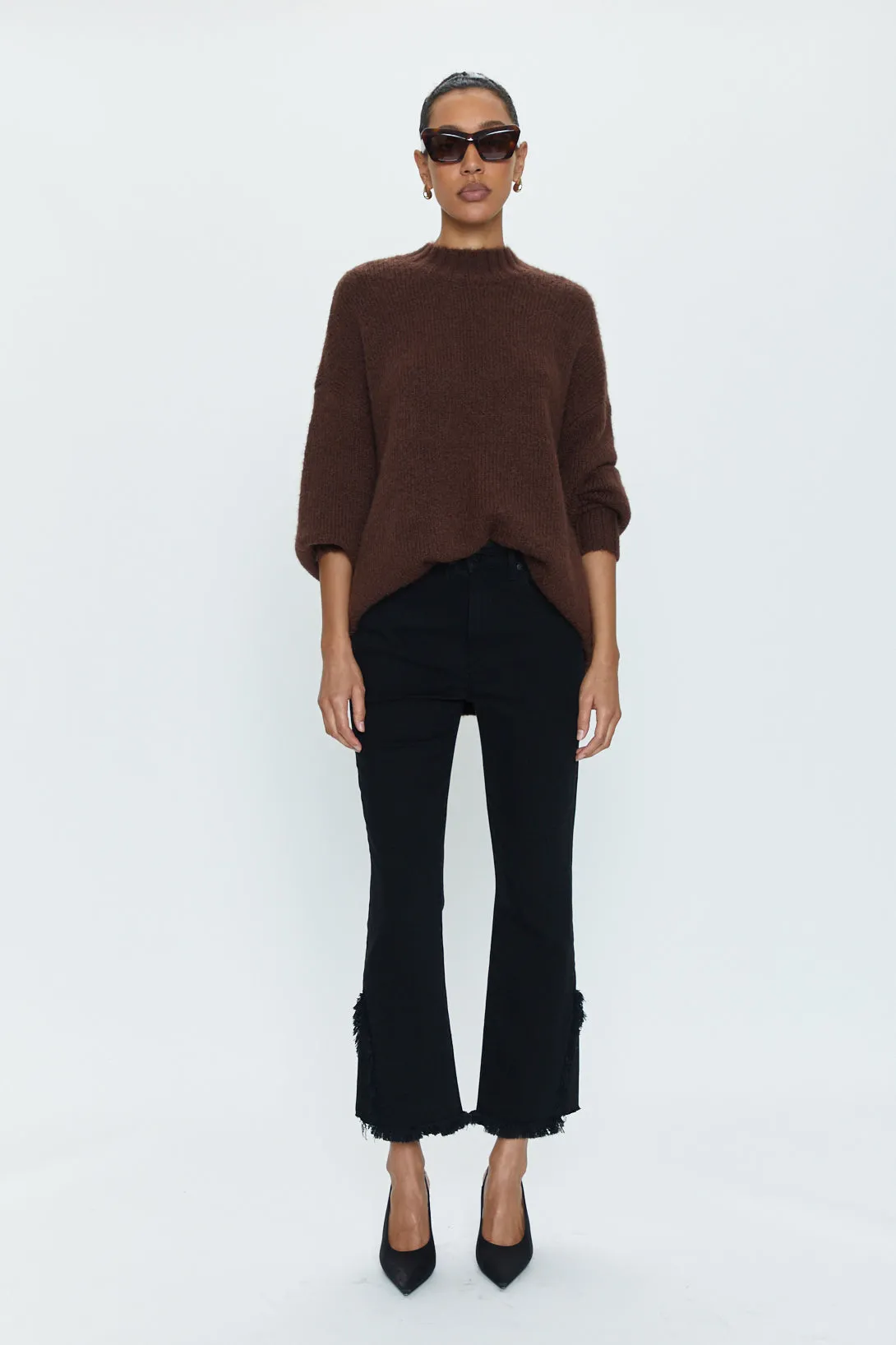 Carlen Mock Neck Sweater - Cocoa sold by pistola product image thumbnail 4