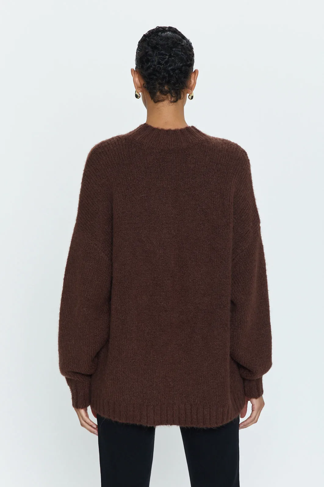Carlen Mock Neck Sweater - Cocoa sold by pistola product image thumbnail 3