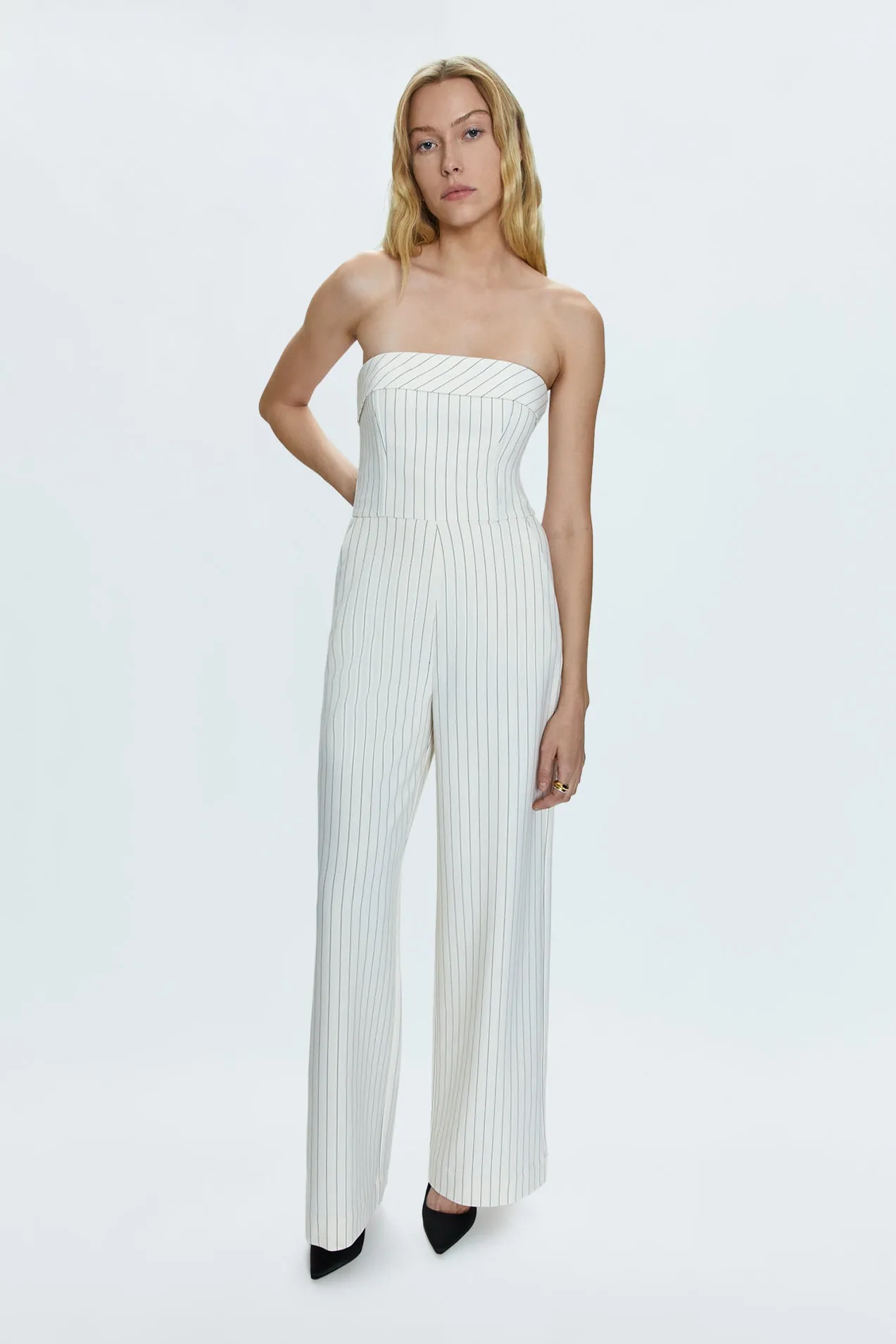Valentina Jumpsuit - Le Blanc Pinstripe sold by pistola product image thumbnail 4