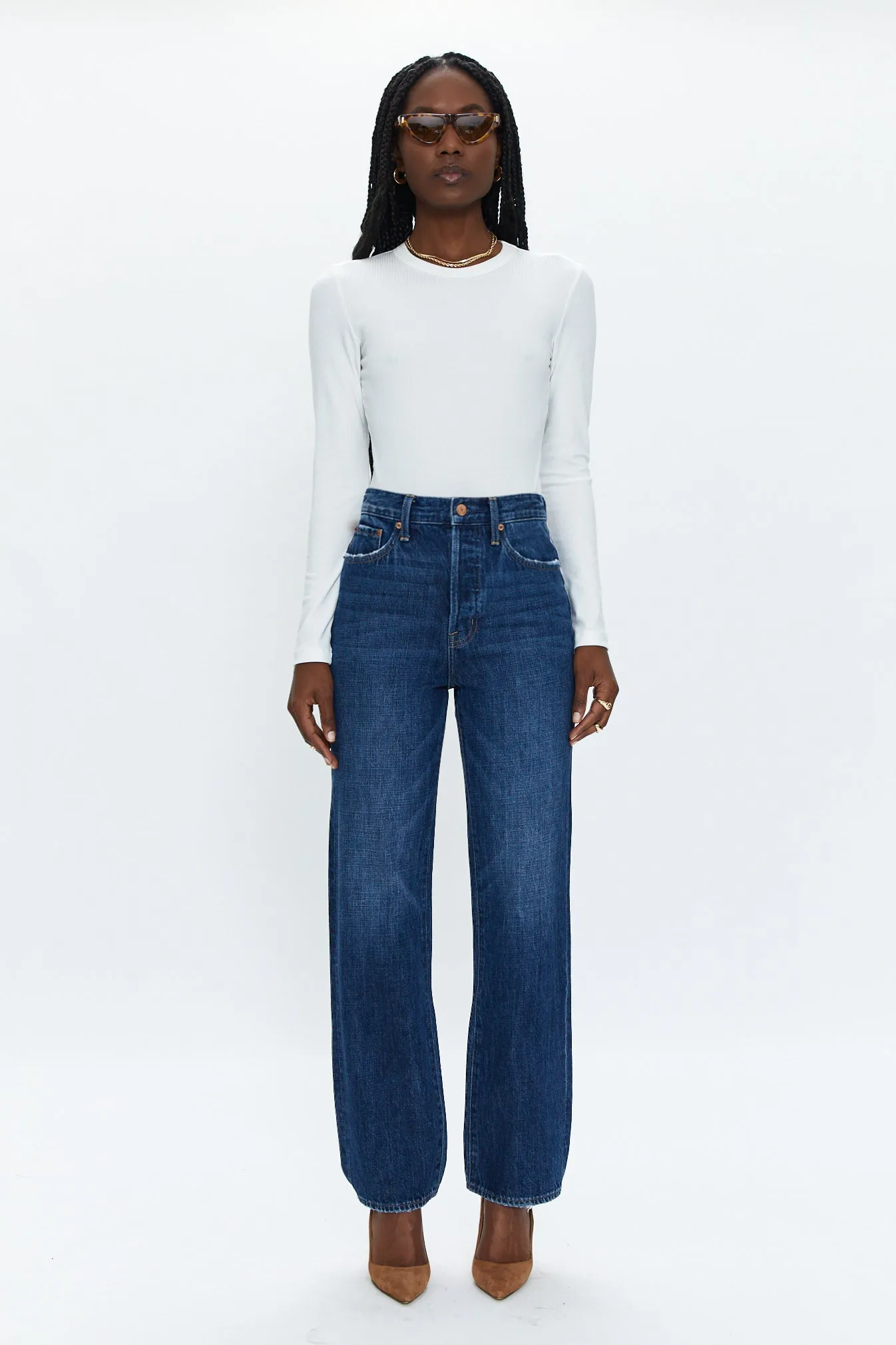 Cassie Super High Rise Straight - Eton sold by pistola