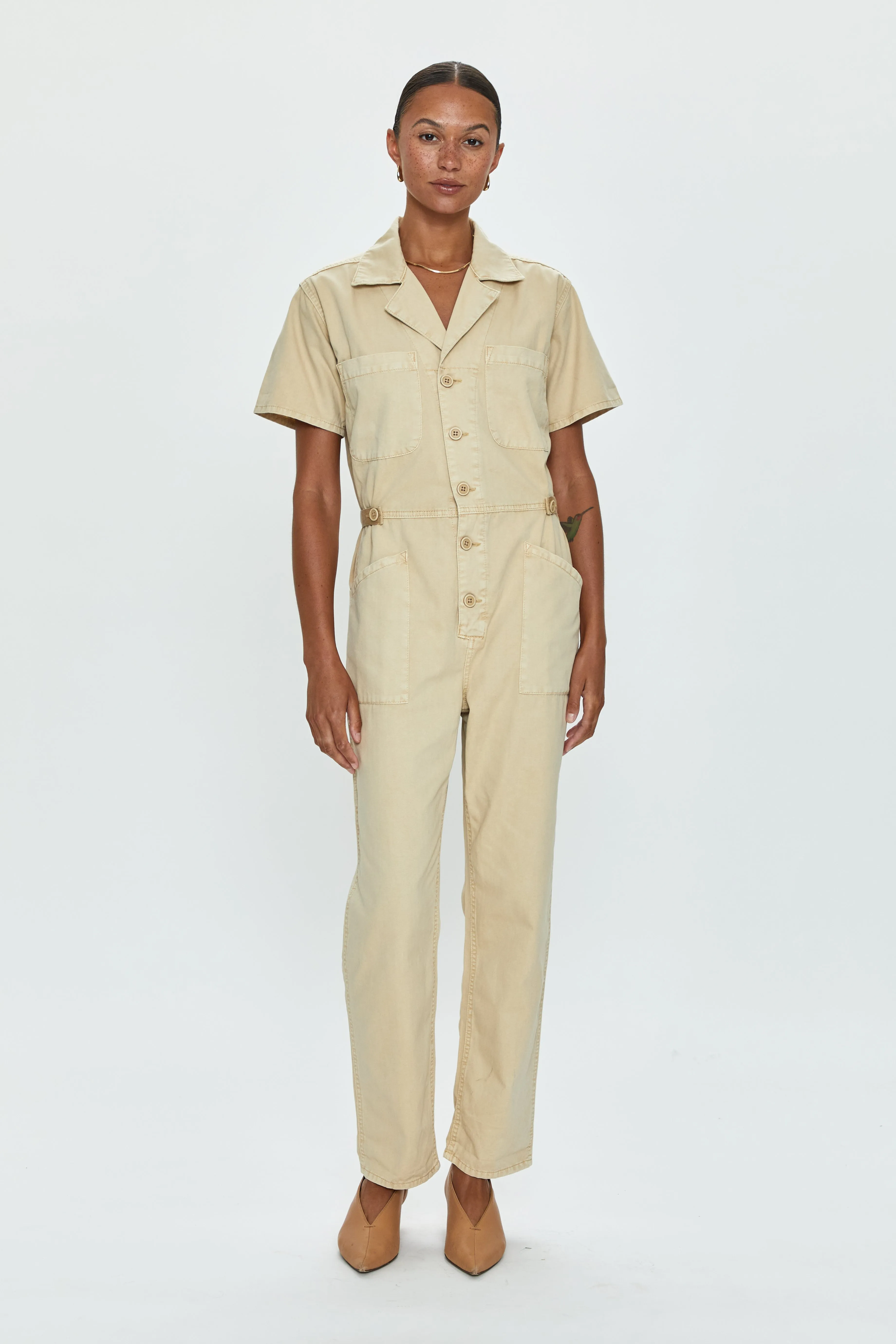 Grover Jumpsuit - Champagne sold by pistola