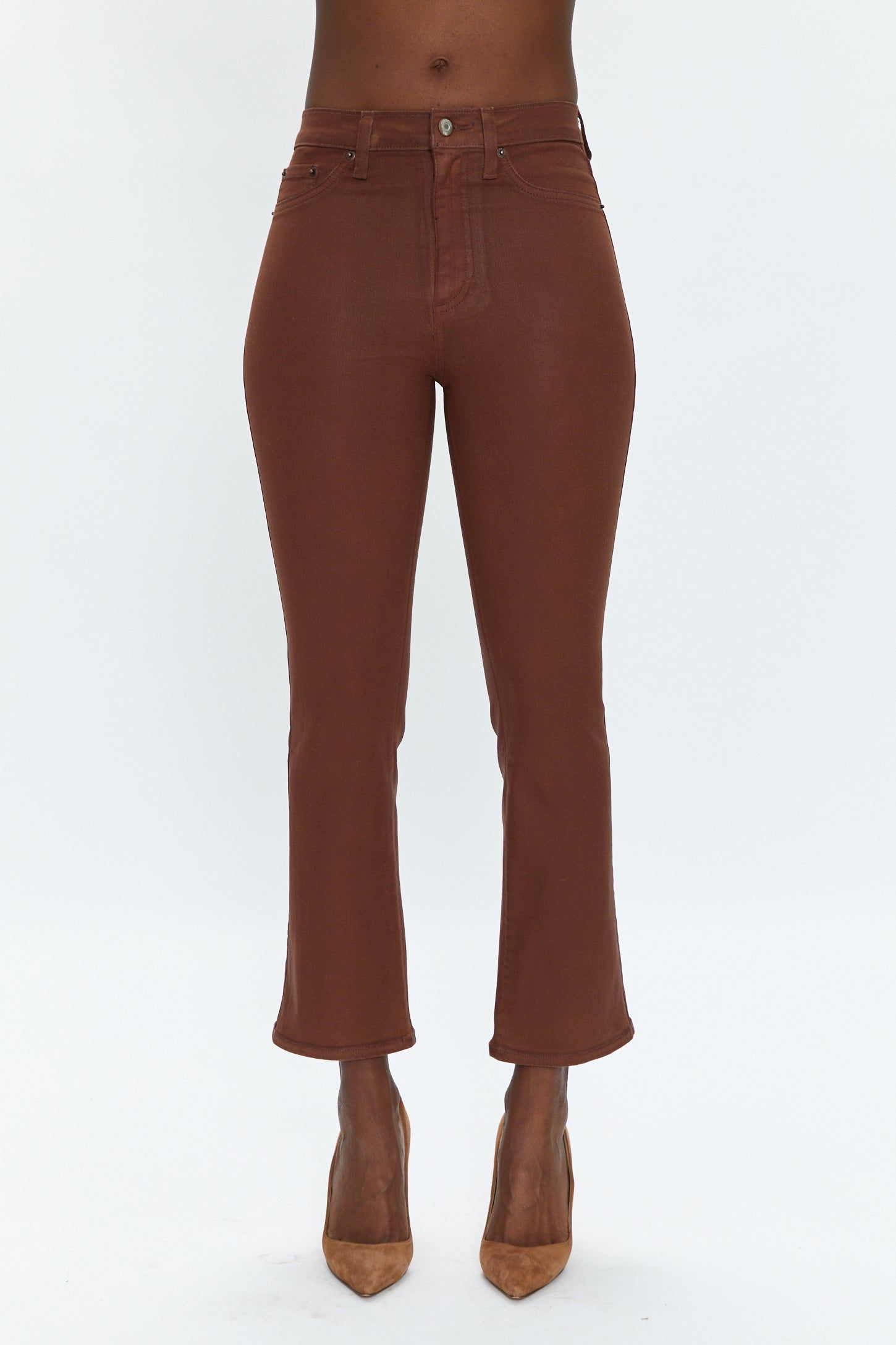 Lennon High Rise Crop Boot - Coated Saddle sold by pistola product image thumbnail 2