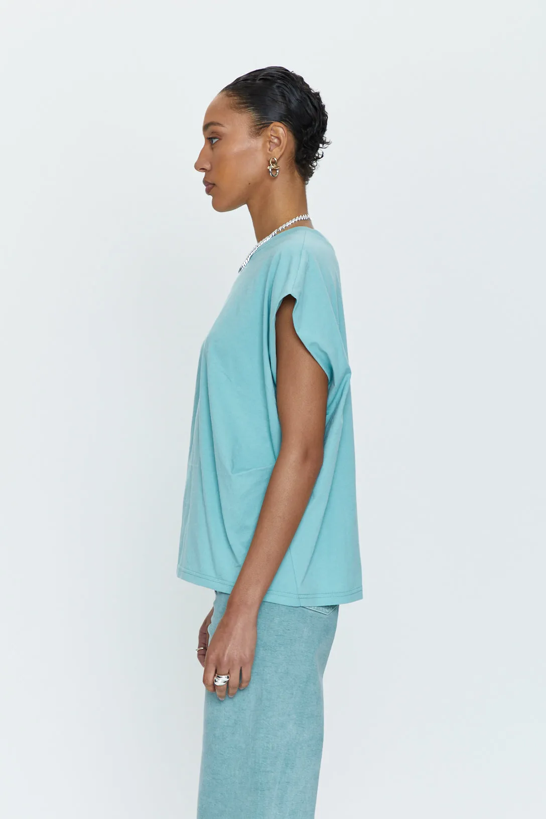 Trina Muscle Tee - Aqua sold by pistola product image thumbnail 3