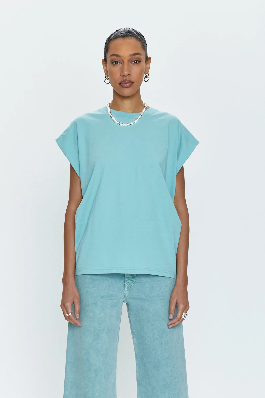 Trina Muscle Tee - Aqua sold by pistola product image thumbnail 2