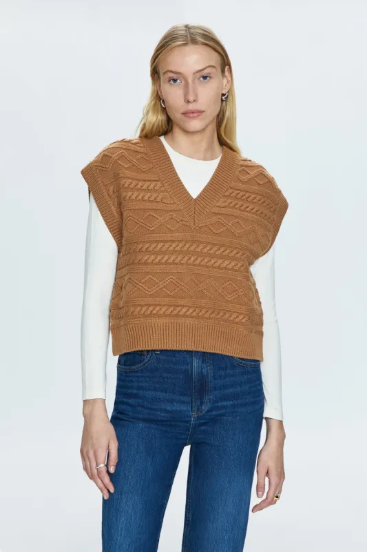 Marta Sweater Vest - Caramel sold by pistola