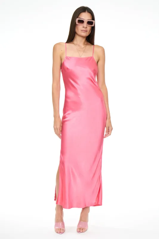 Mari Midi Slip Dress - Guava sold by pistola