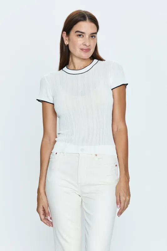 Romy Tee - Noir with Ivory sold by pistola