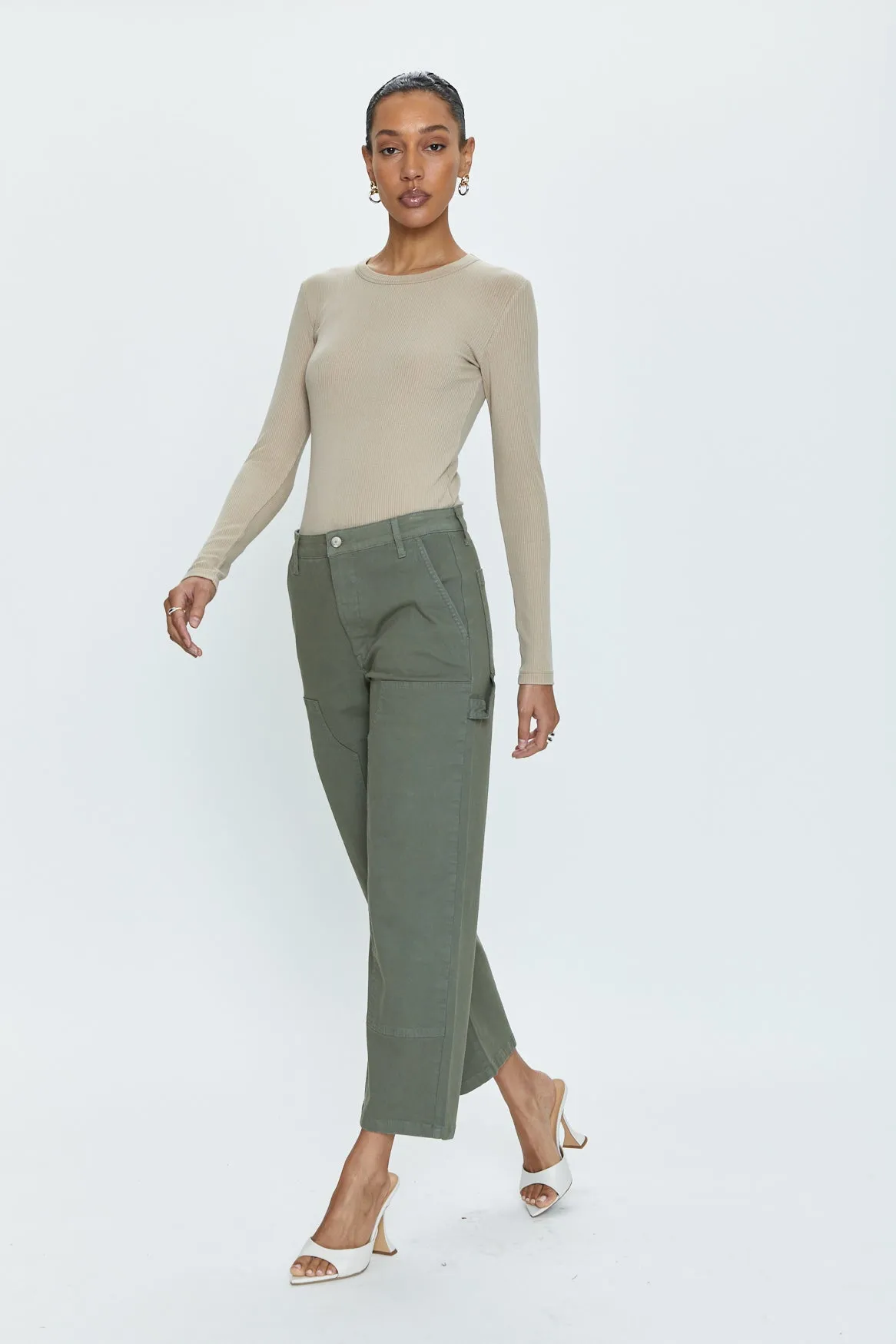 Bailey Long Sleeve Crew Neck Thong Bodysuit - Mink sold by pistola product image thumbnail 4