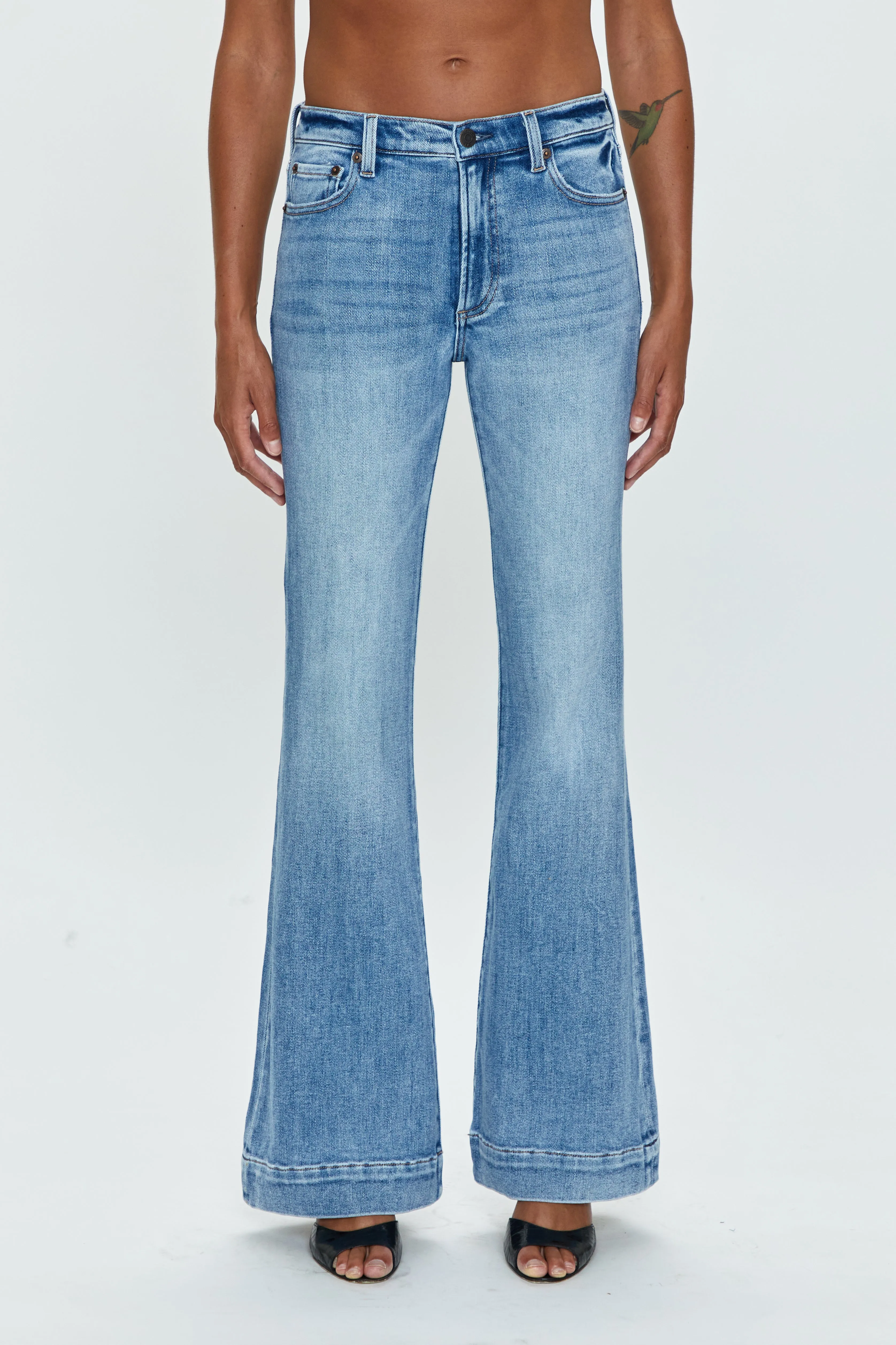 Kinsley Mid Rise Ultra Flare Jean - Paradise sold by pistola product image thumbnail 2