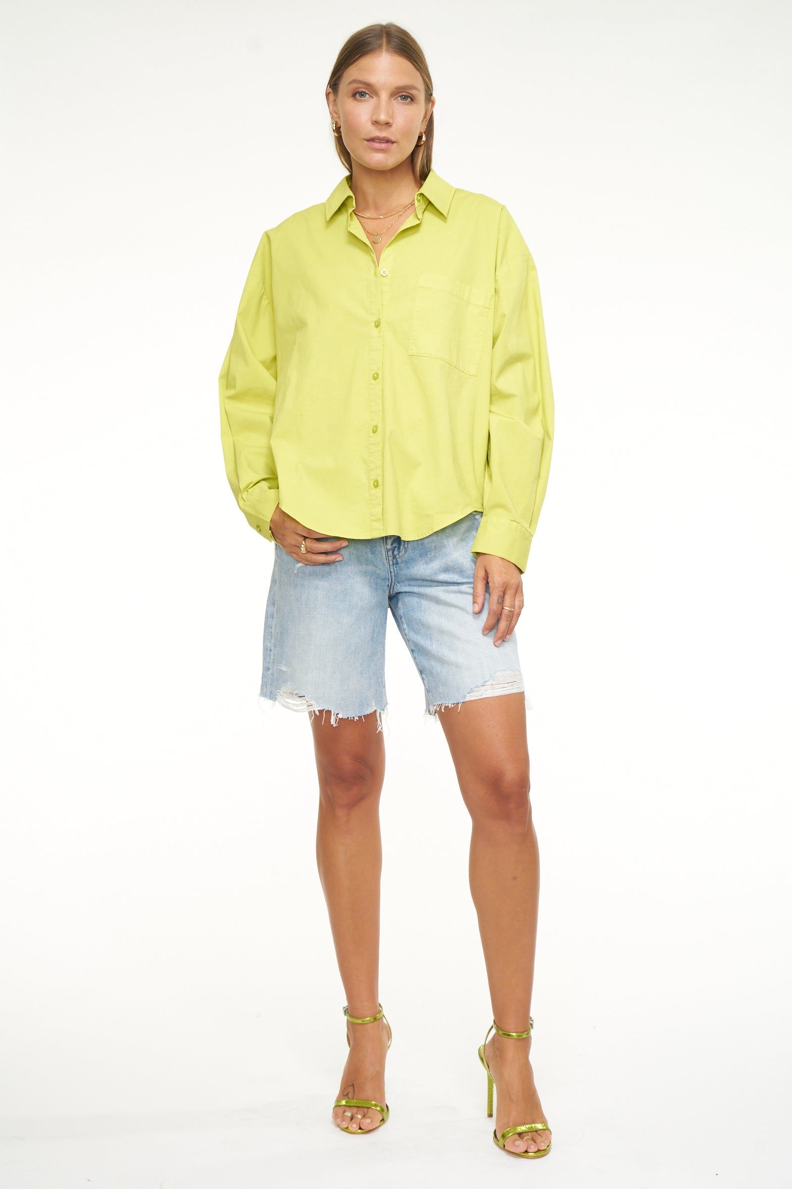 Sloane Oversized Button Down Shirt - Margarita sold by pistola product image thumbnail 2