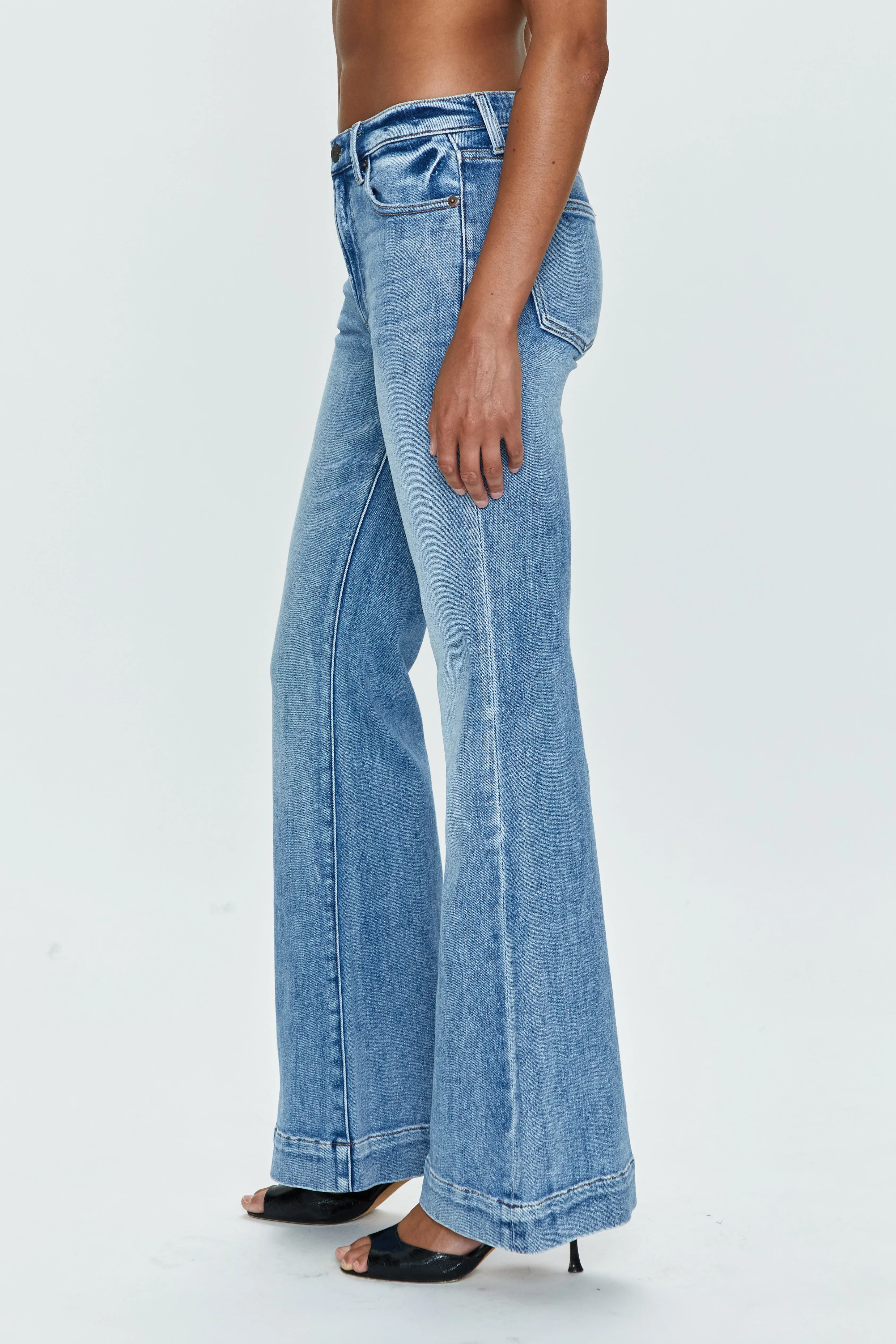 Kinsley Mid Rise Ultra Flare Jean - Paradise sold by pistola product image thumbnail 3
