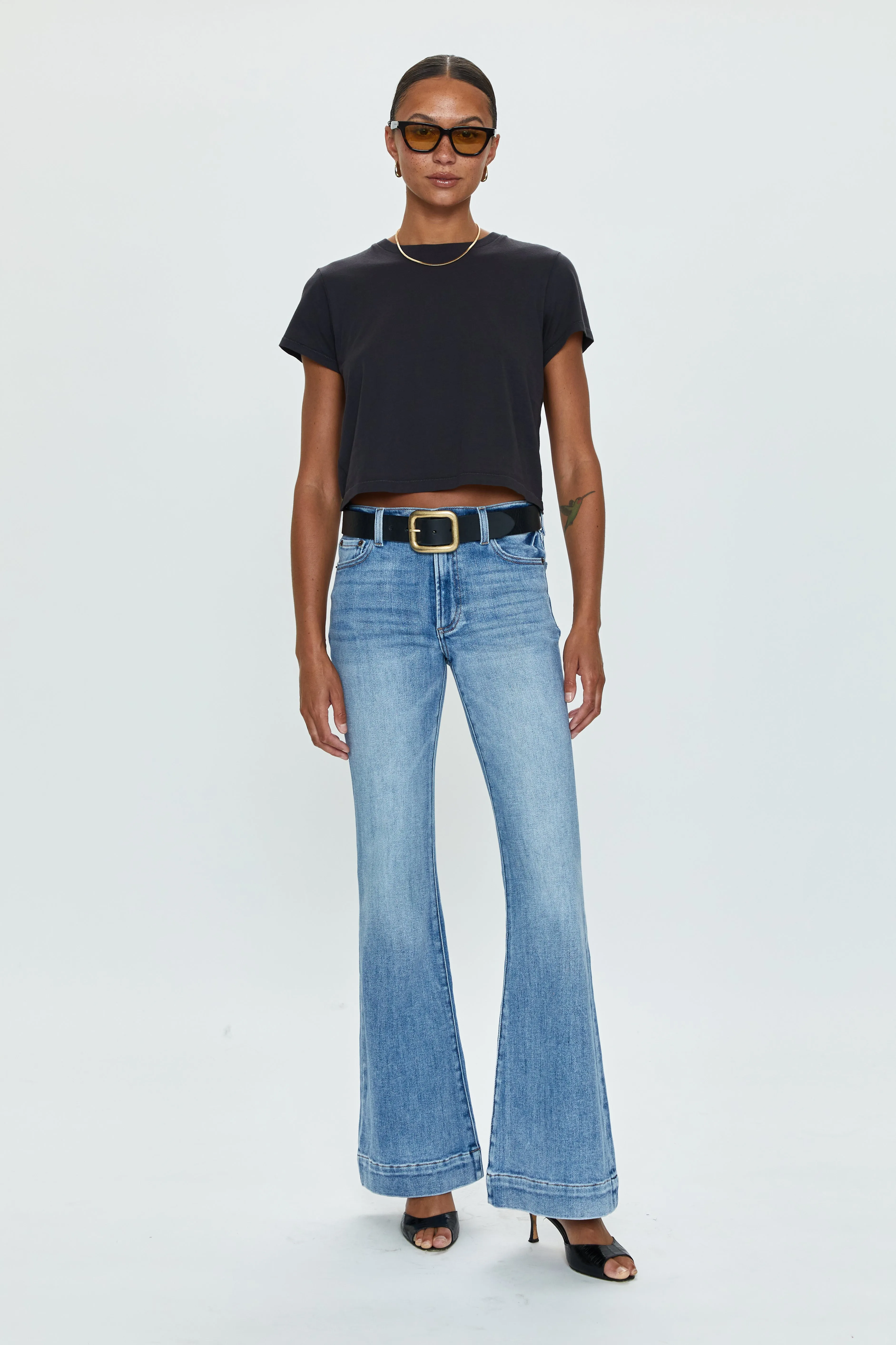 Kinsley Mid Rise Ultra Flare Jean - Paradise sold by pistola product image thumbnail 5