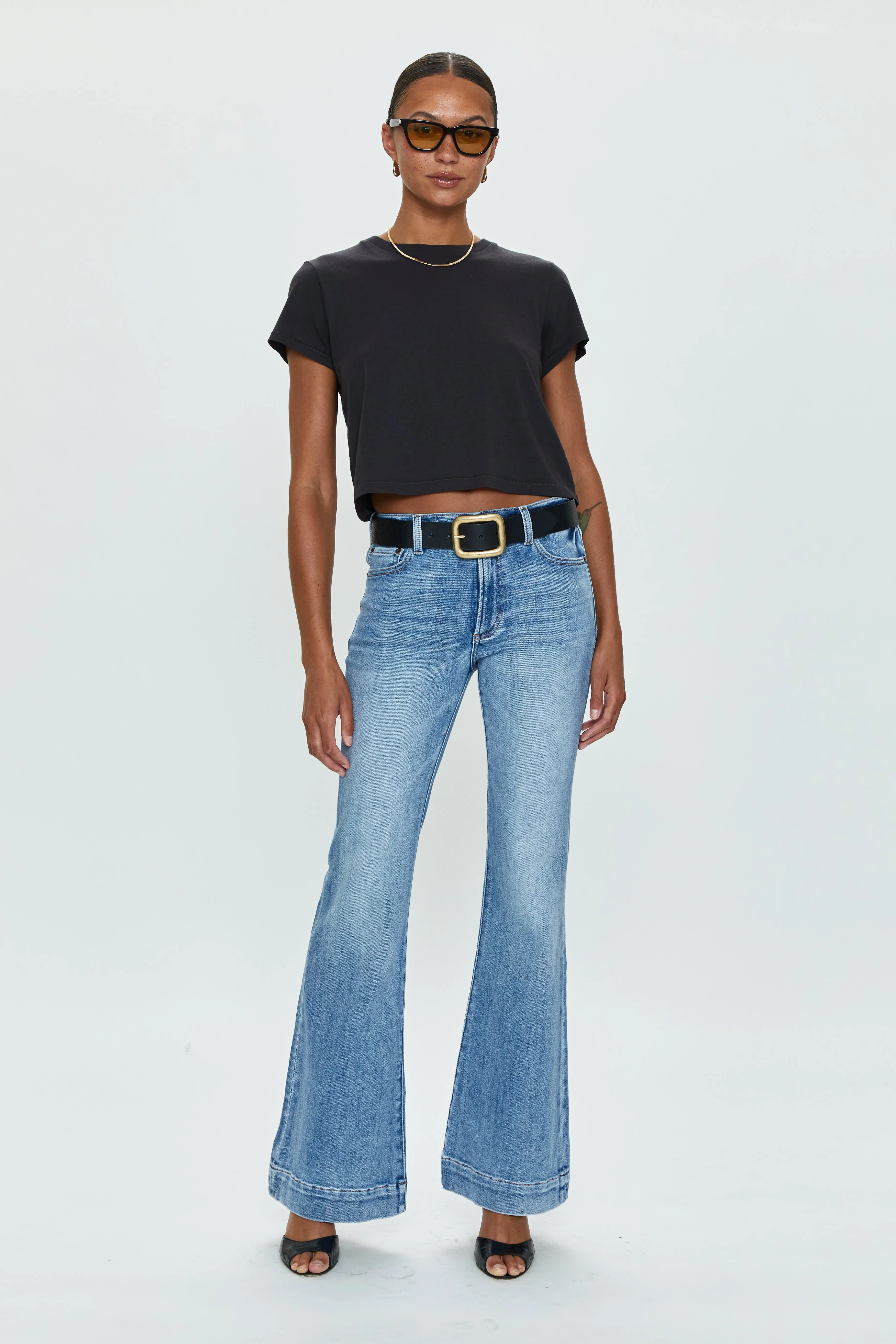 Kinsley Mid Rise Ultra Flare Jean - Paradise sold by pistola