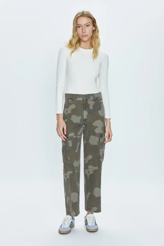 Addie High Rise Trouser - Camo sold by pistola