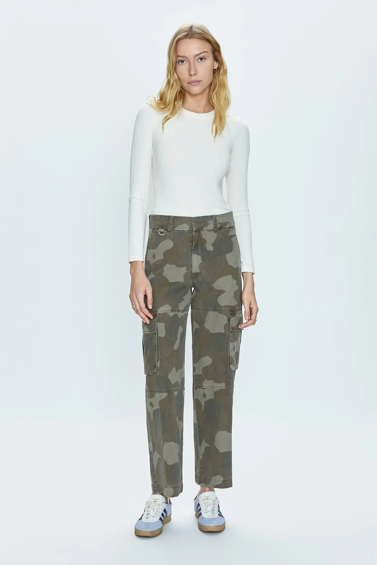 Addie High Rise Trouser - Camo sold by pistola