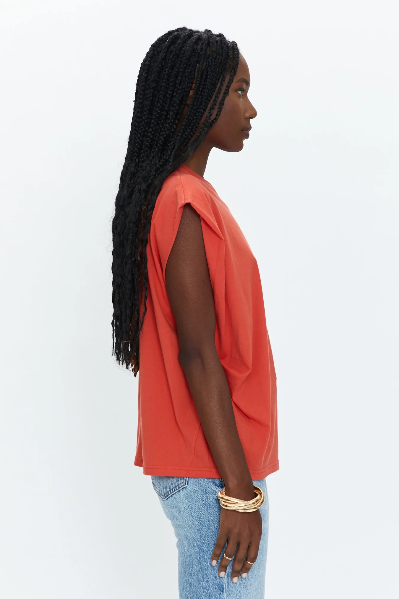 Trina Muscle Tee - Poppy sold by pistola product image thumbnail 2