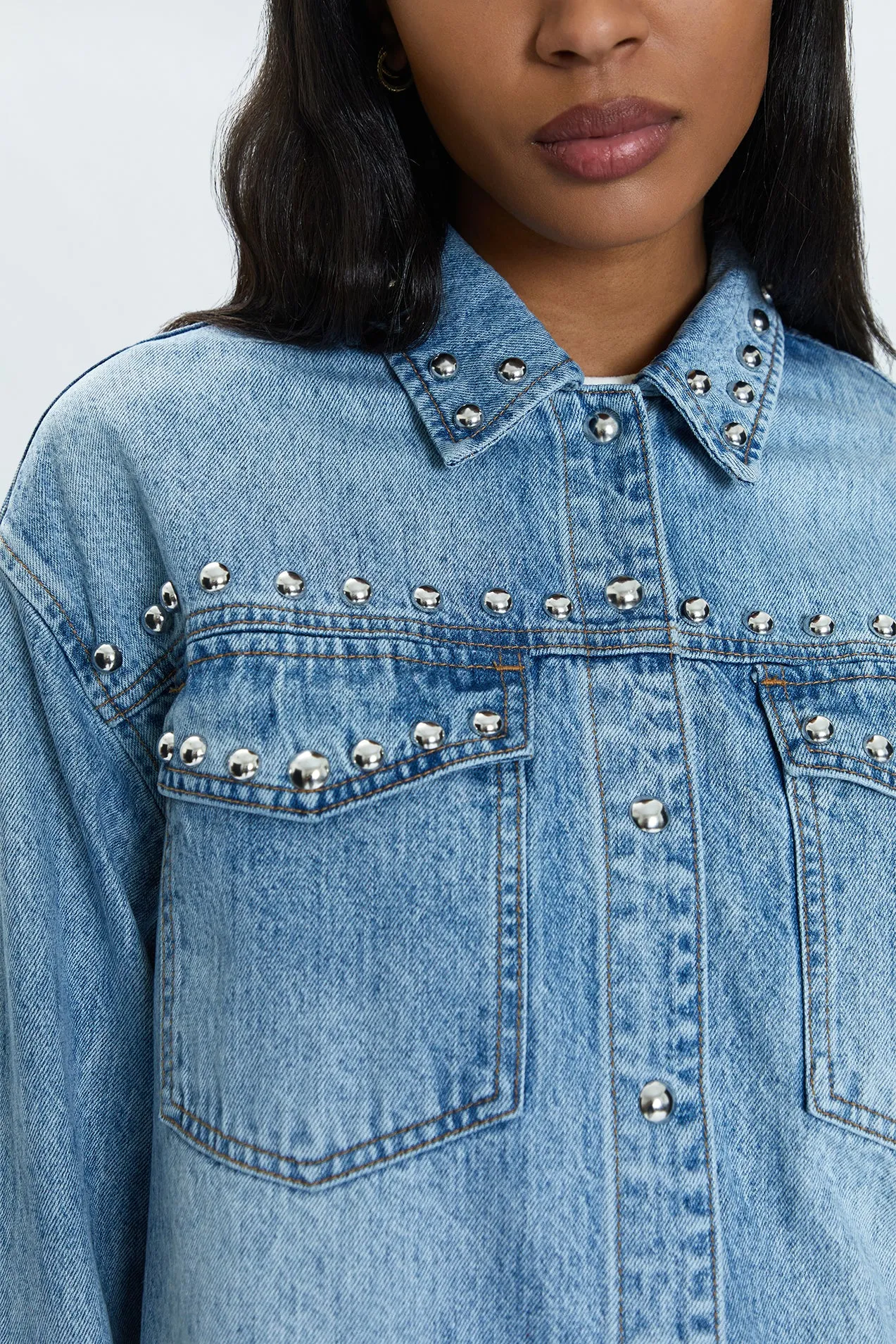 Mandy Denim Shacket - Satellite sold by pistola product image thumbnail 2