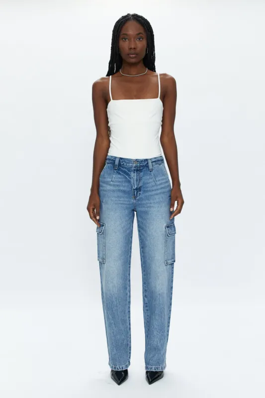 Bobbie Cargo Mid Rise Vintage Straight Jean - Regent sold by pistola