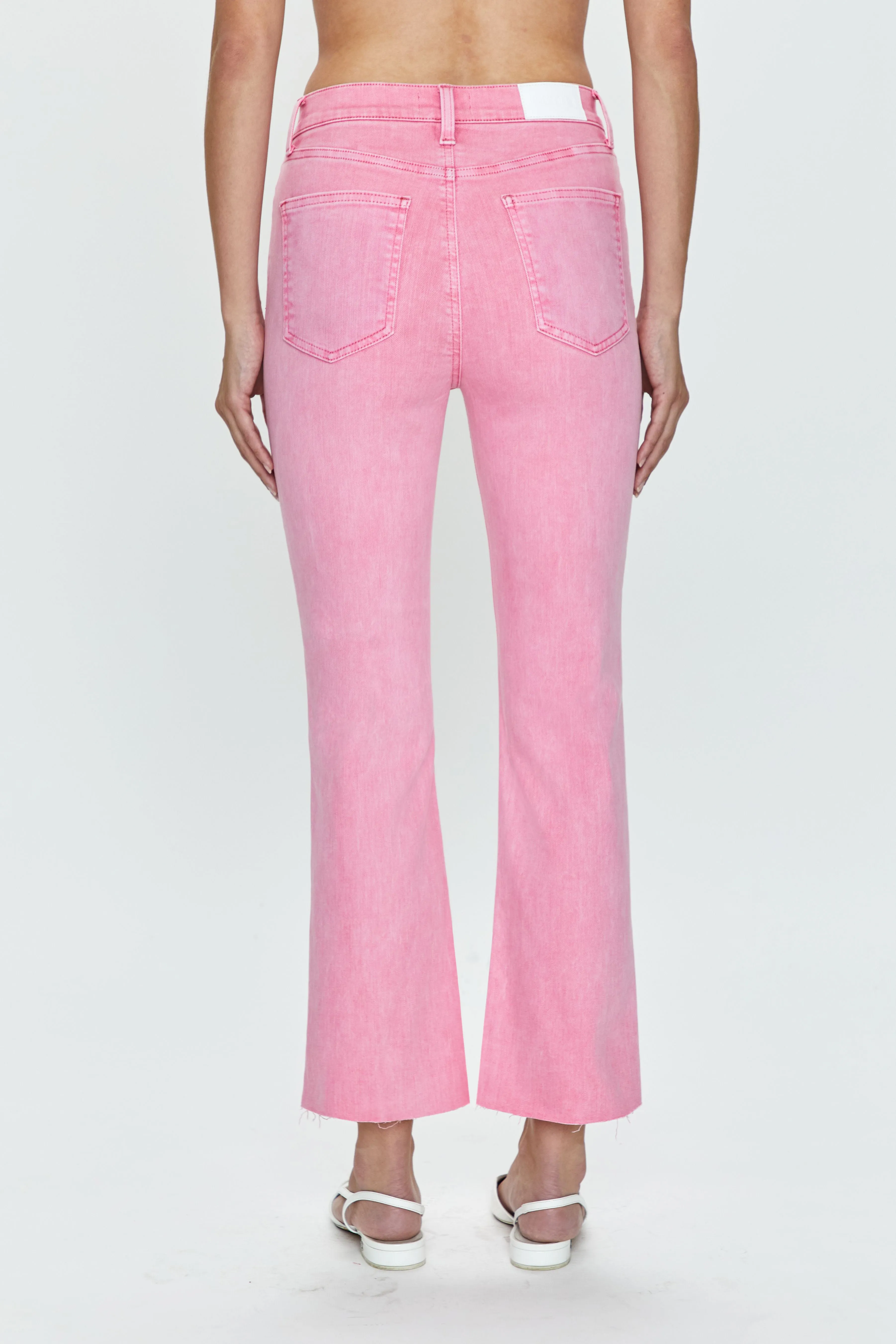 Lennon High Rise Crop Boot Jean - Carnation Pink Snow sold by pistola product image thumbnail 4