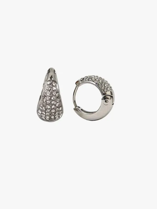Rika Stone Hoop Earrings - Stainless Steel made by Pitaya