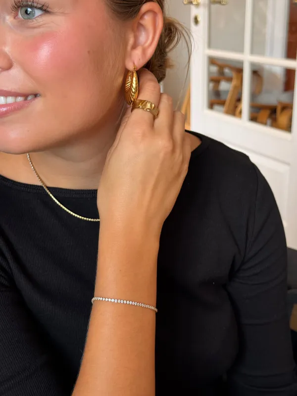 Mira Zircon Bracelet - Gold Plated made by Pitaya