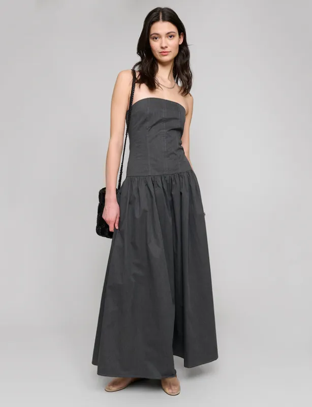 Charcoal Strapless Dress sold by Pixie Market
