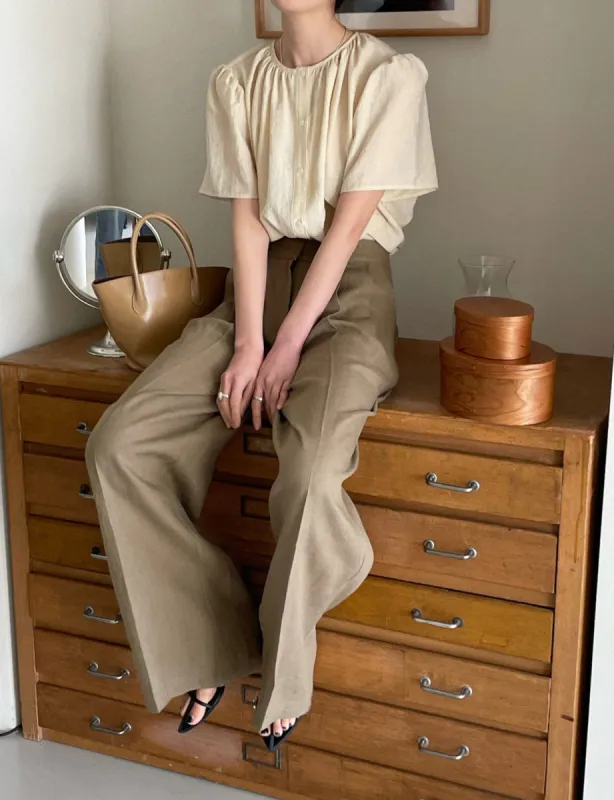 Wide Leg Linen Pants -BESTSELLER sold by Pixie Market
