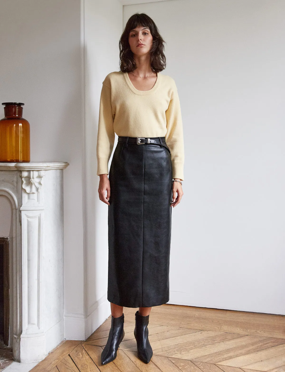 Yve Maxi Leather Skirt-BESTSELLER sold by Pixie Market