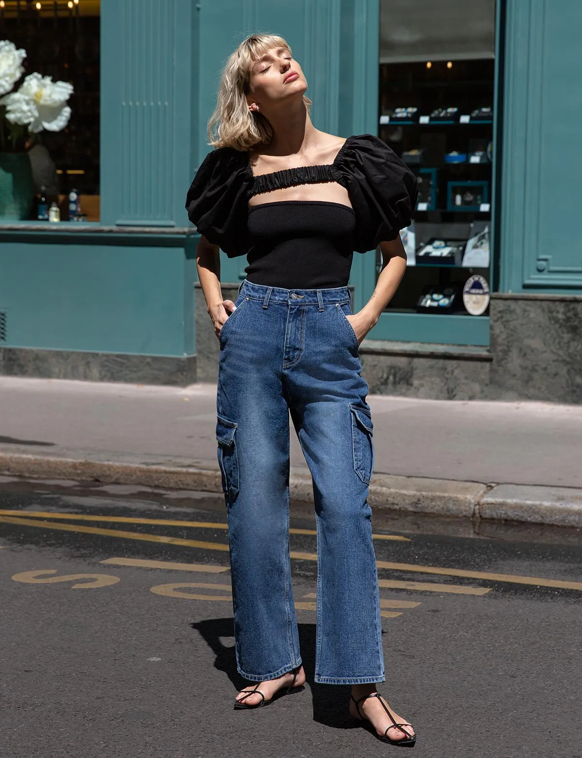 Suna Cargo Pocket Jeans sold by Pixie Market product image thumbnail 3