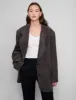 Espresso Suede Oversized Blazer sold by Pixie Market