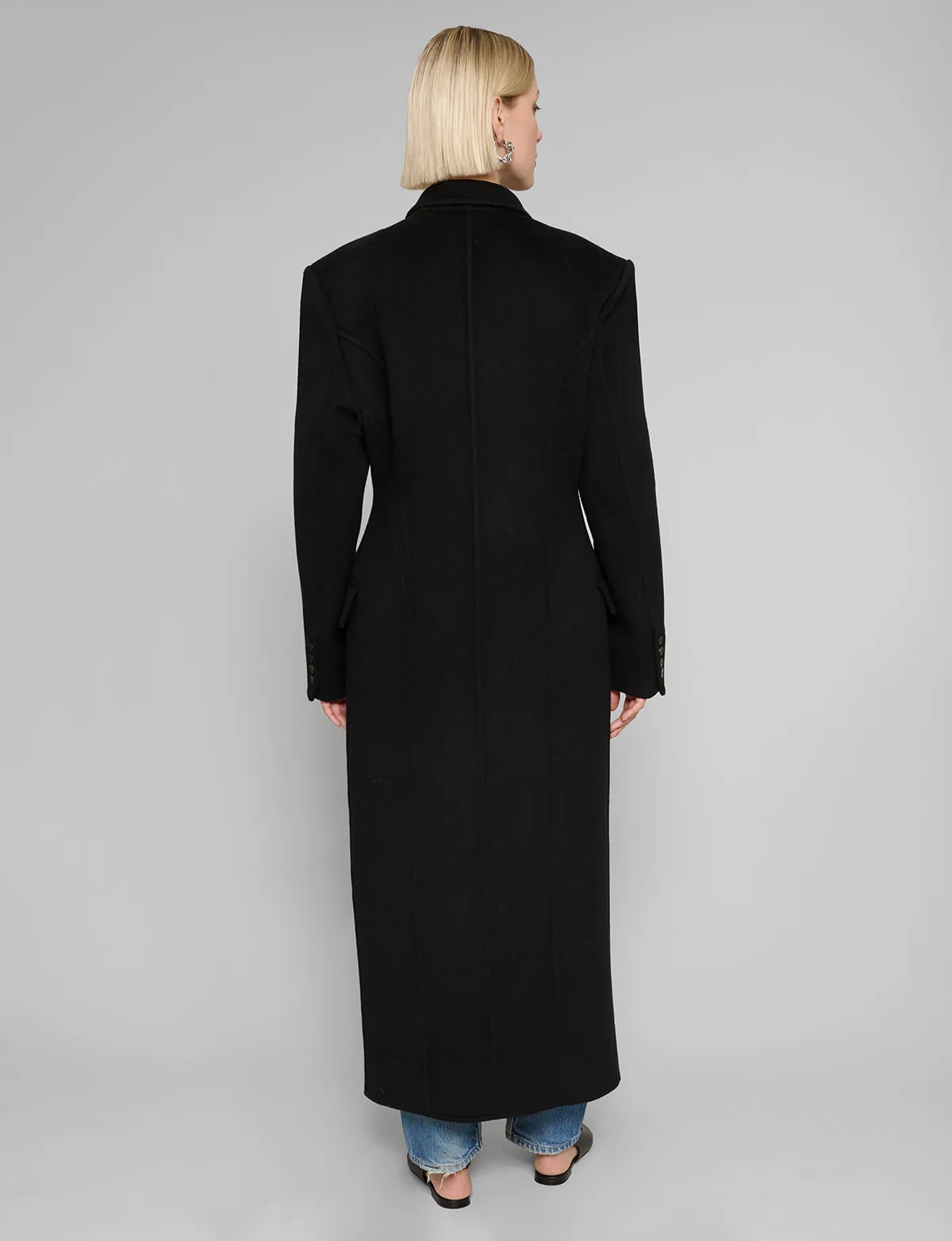 Black Wool Maxi Coat sold by Pixie Market product image thumbnail 5