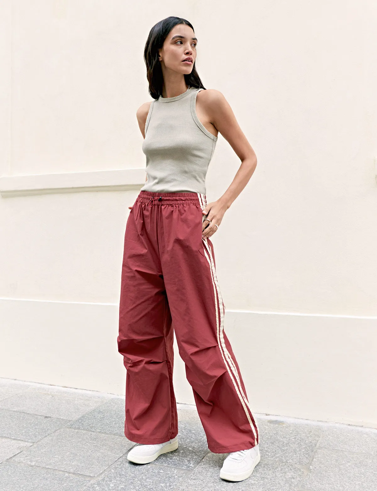 Red Track Pants sold by Pixie Market product image thumbnail 4