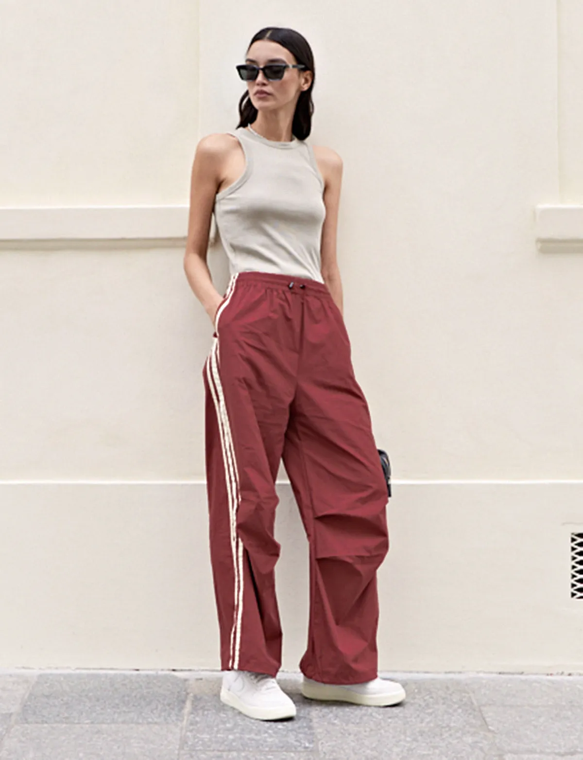 Red Track Pants sold by Pixie Market product image thumbnail 3