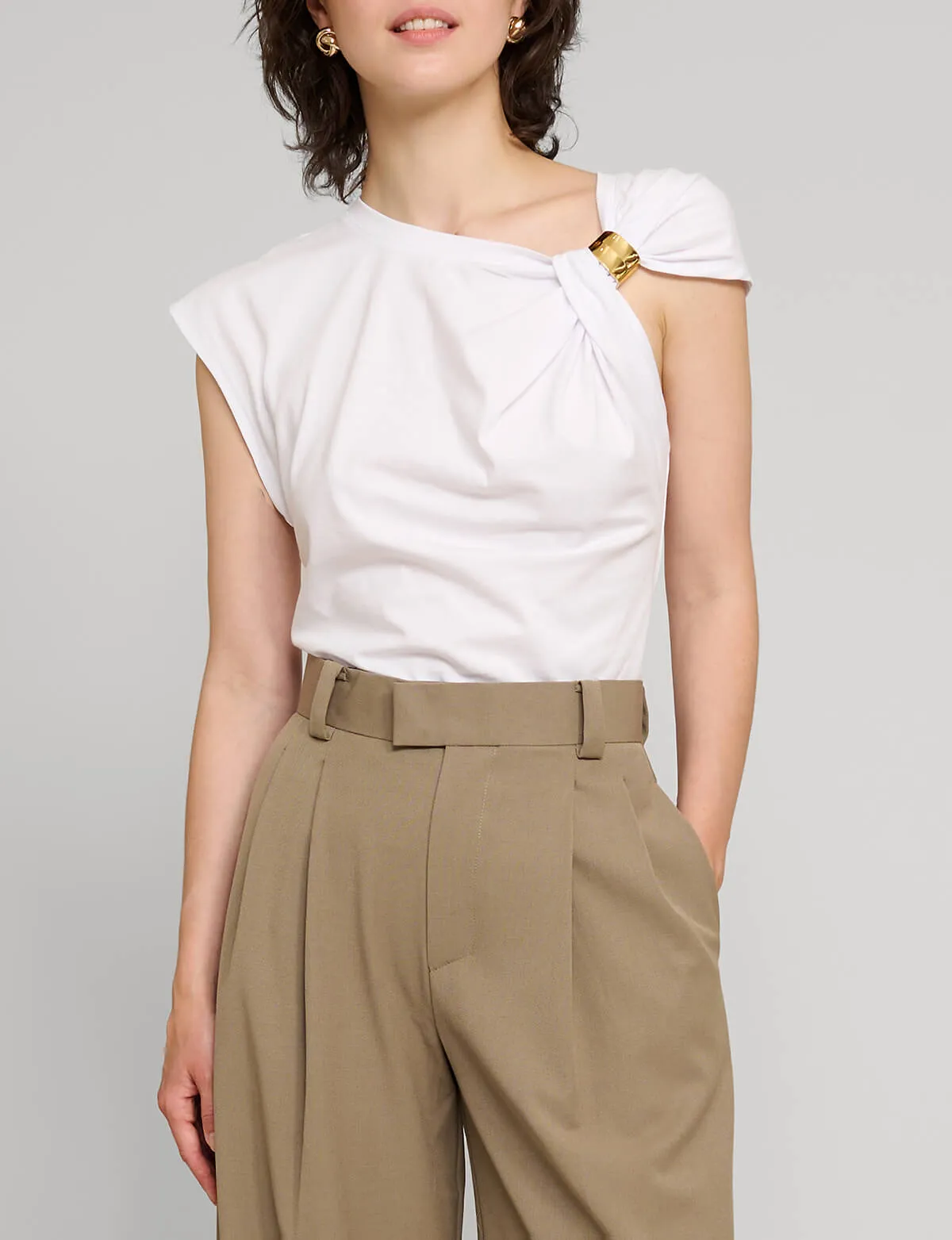 Olympia Gold Cuff Tee sold by Pixie Market