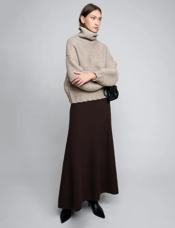 Balloon Sleeve Sweater in Oat Grey sold by Pixie Market