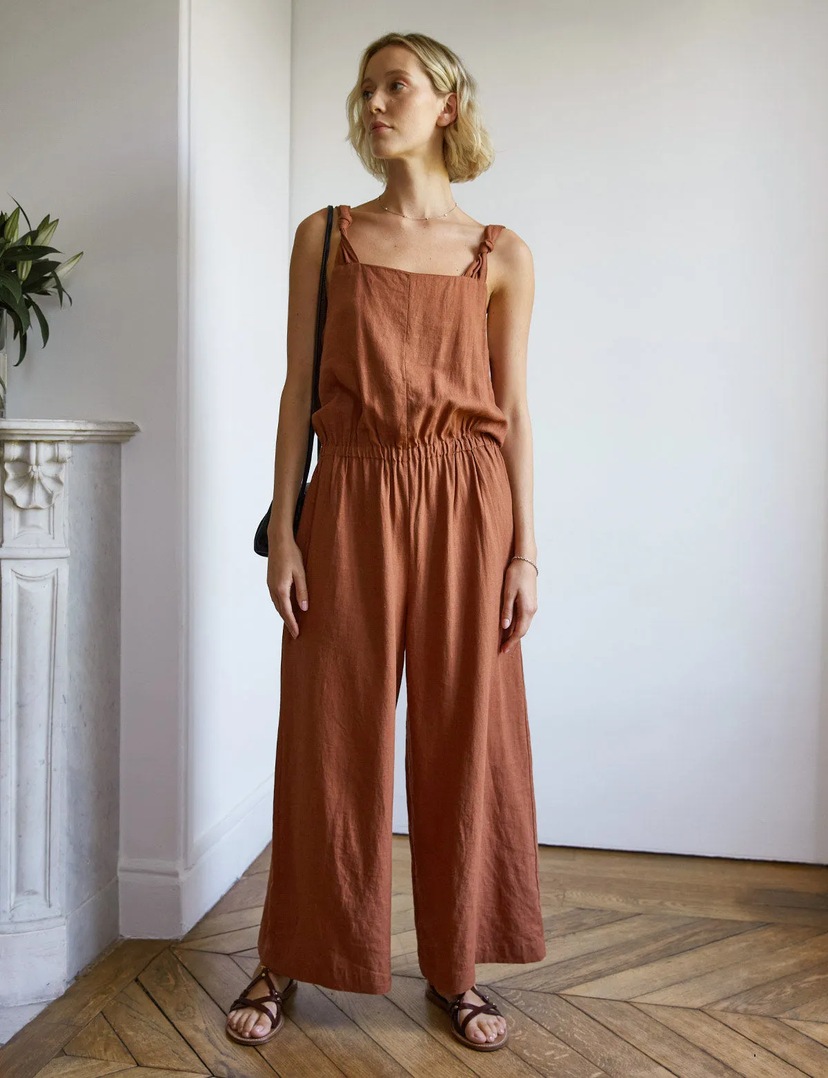 Shoulder Knot Wide Leg Jumpsuit sold by Pixie Market product image thumbnail 5