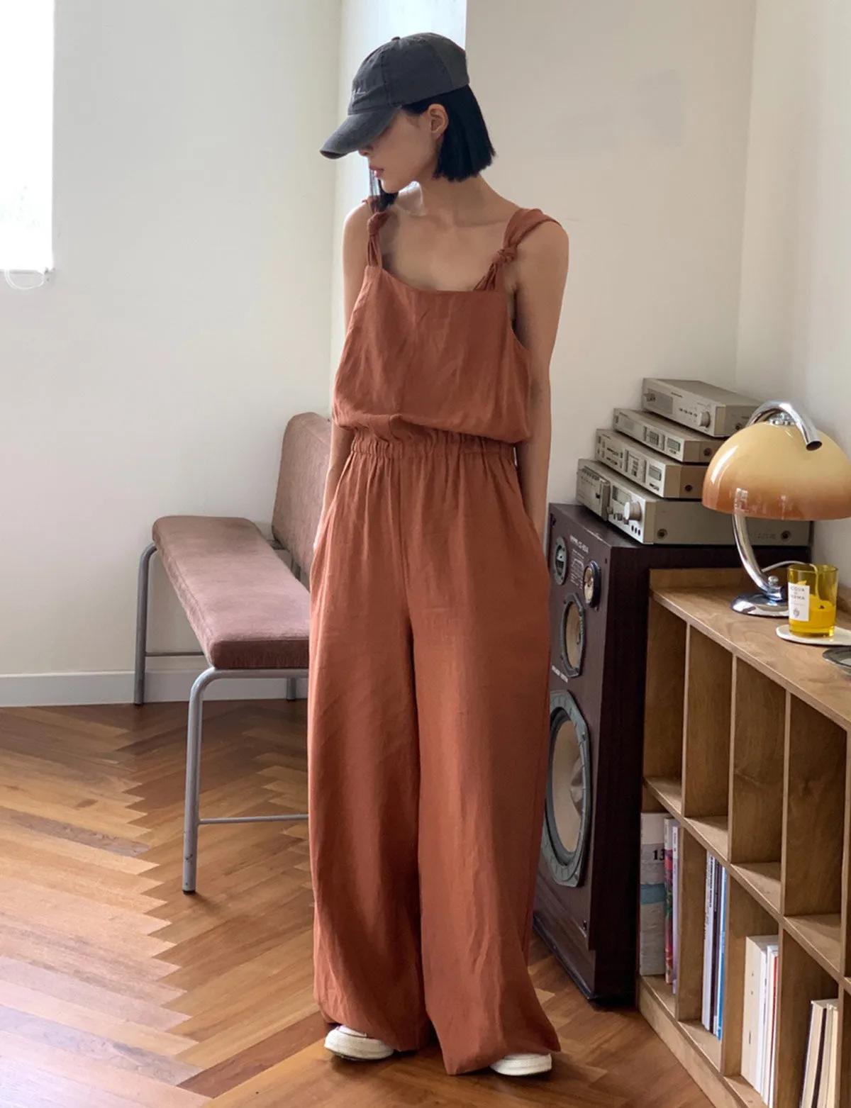 Shoulder Knot Wide Leg Jumpsuit sold by Pixie Market product image thumbnail 3