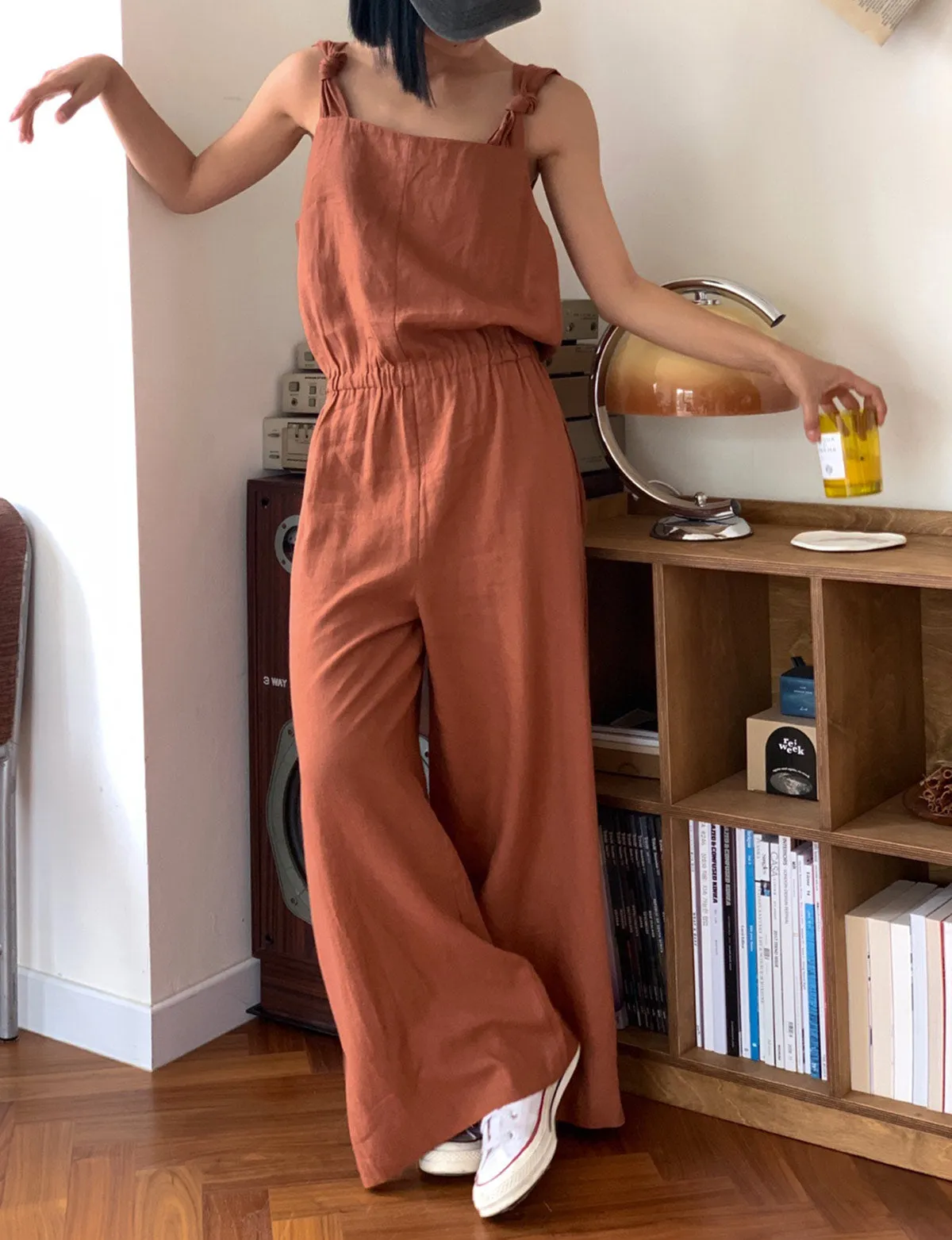 Shoulder Knot Wide Leg Jumpsuit sold by Pixie Market product image thumbnail 4