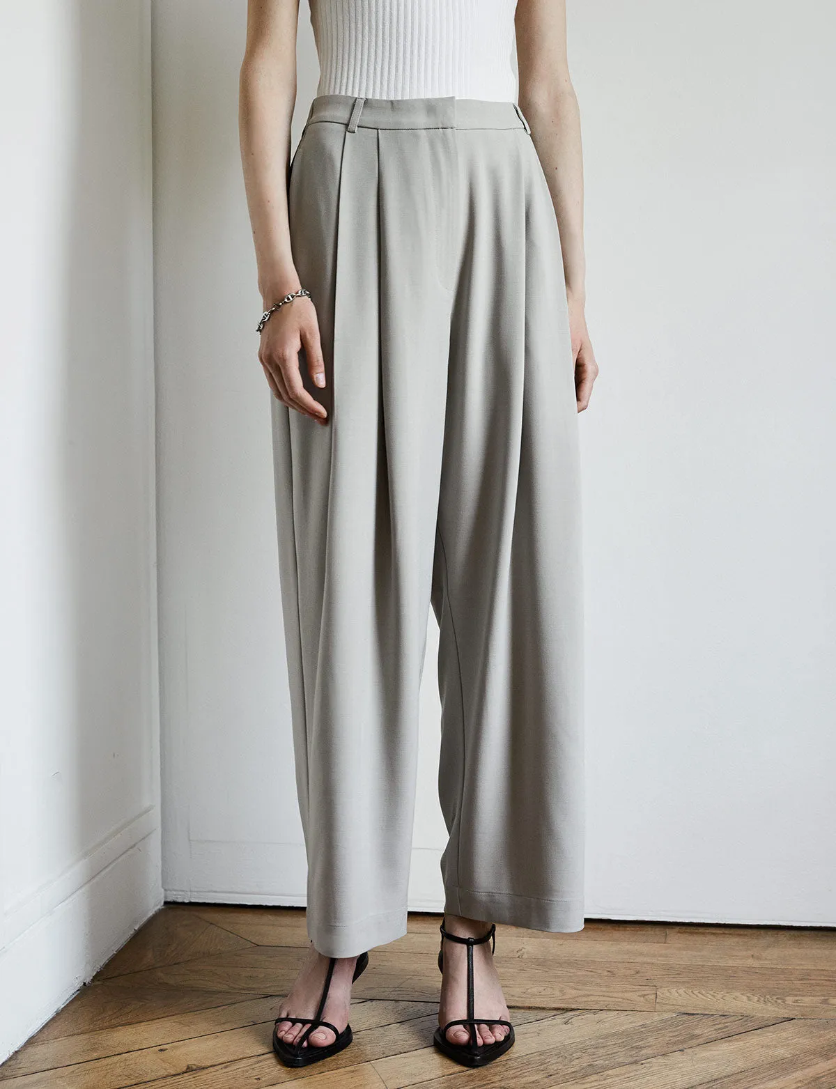 Grey Pleated Pants-BESTSELLER sold by Pixie Market product image thumbnail 3